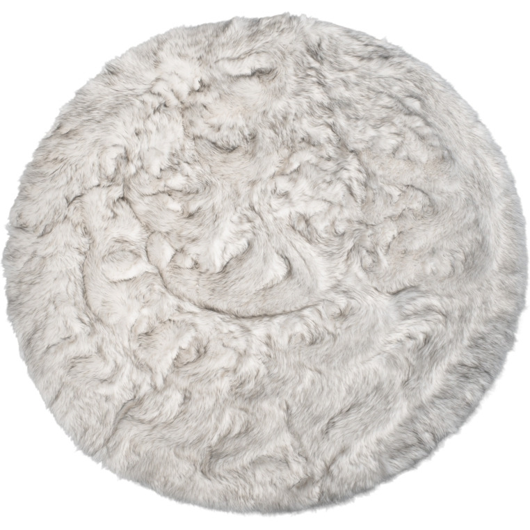 Home Decor Arlington Faux Sheepskin Circular Rug | 1-Piece | Gradient grey | 6&apos