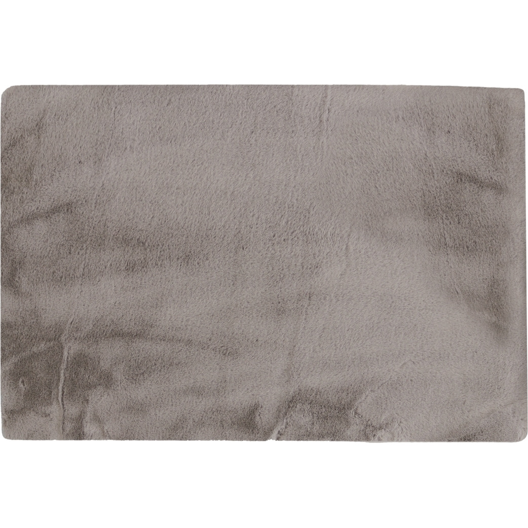 Home Decor Classic Faux Rabbit Rectangular Rug | 1-Piece | Grey | 5&aposx8&apos