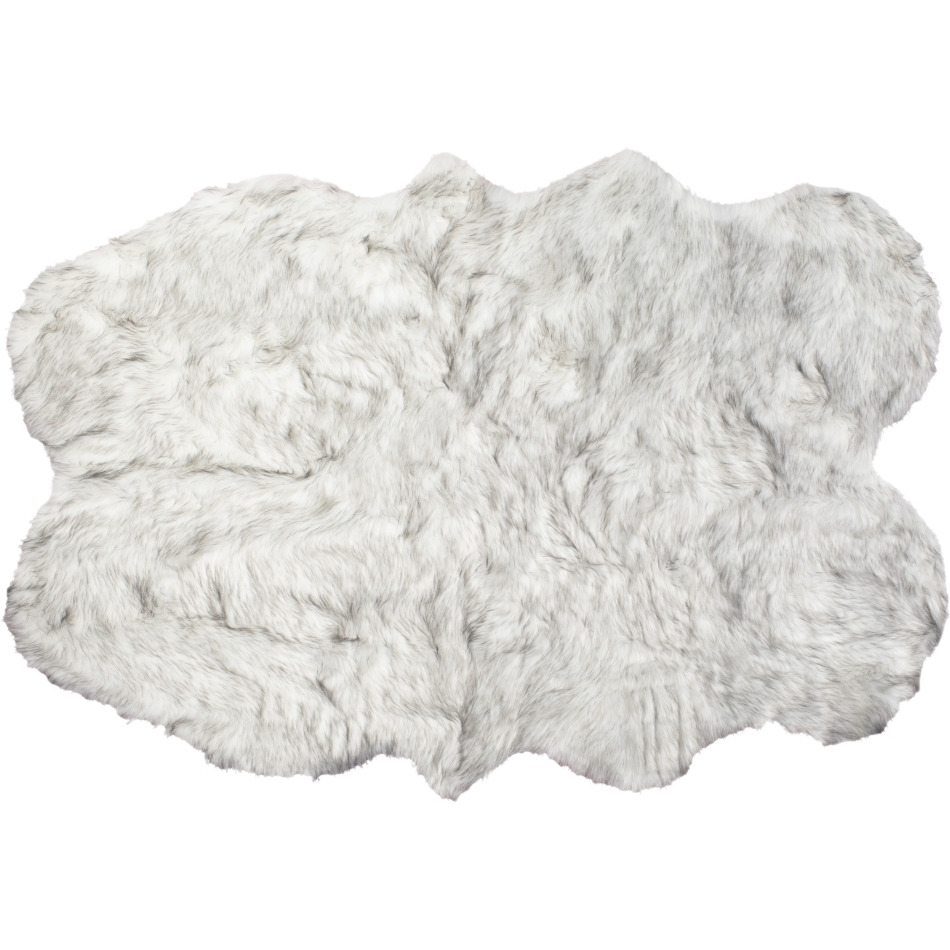 Home Decor Gordon Faux Sheepskin Quattro Rug | 1-Piece | Gradient grey | 4&aposx6&apos