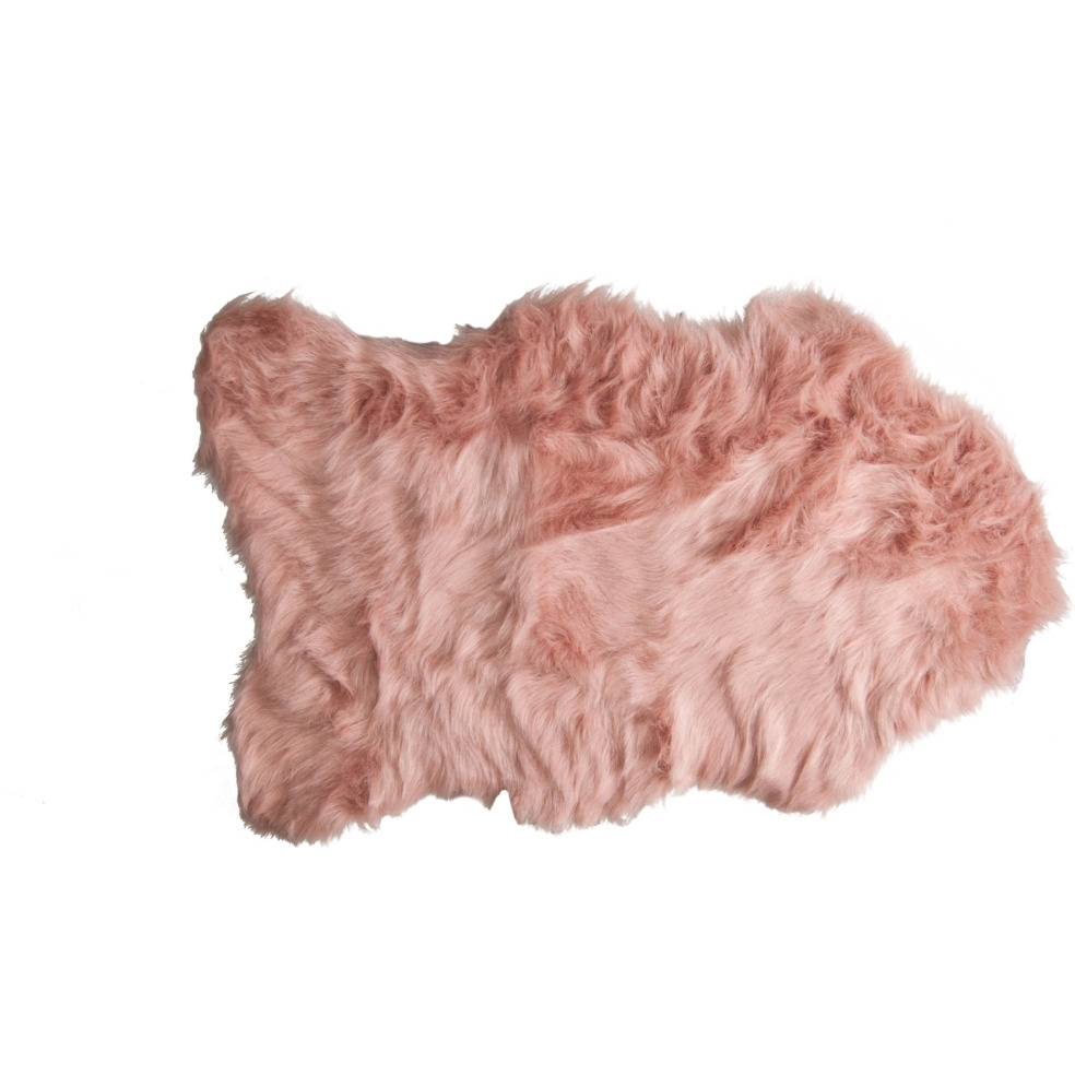 Home Decor Gordon Faux Sheepskin Single Rug | 1-Piece | Dusty rose | 2&aposx3&apos