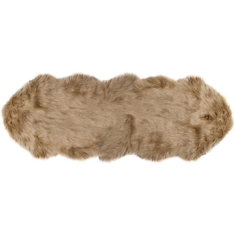 Home Decor Gordon Faux Sheepskin Double Rug | 1-Piece | Tan | 2&aposx6&apos