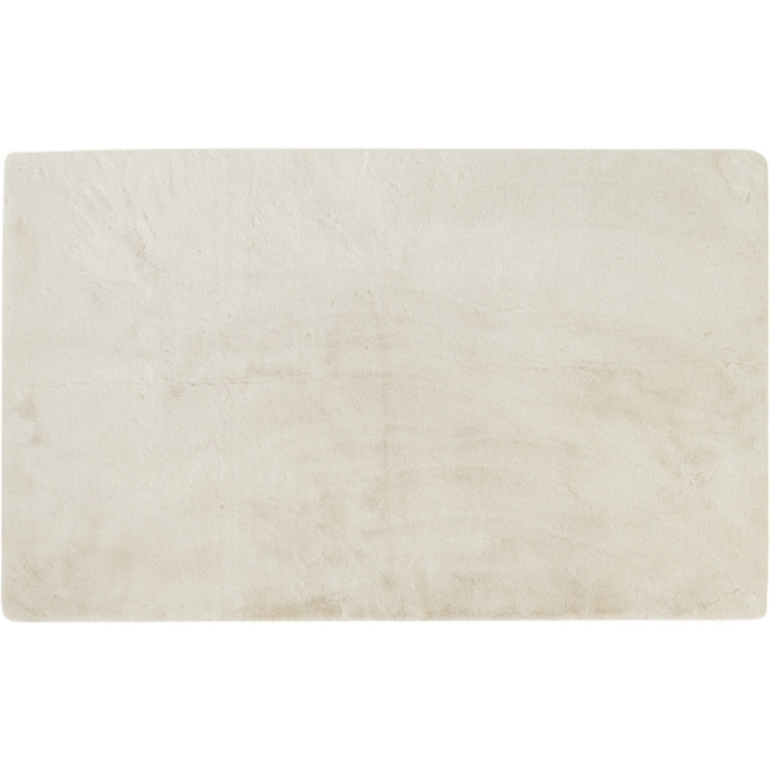 Home Decor Classic Faux Rabbit Rectangular Rug | 1-Piece | Ivory | 3&aposx5&apos