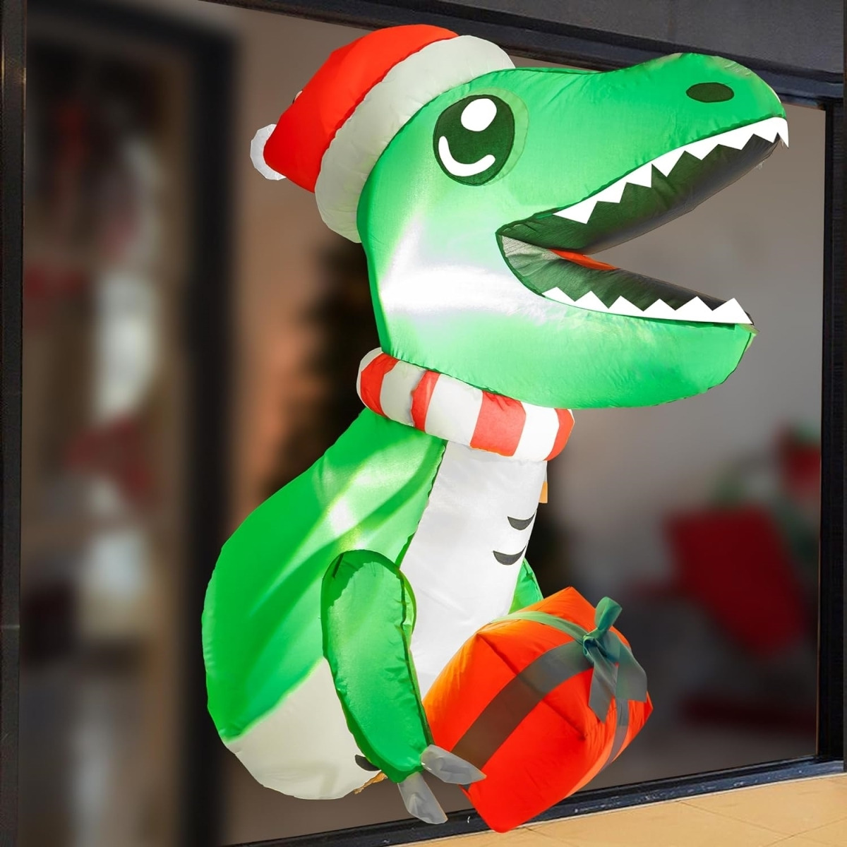 Christmas Decor Inflatable Dinosaur
