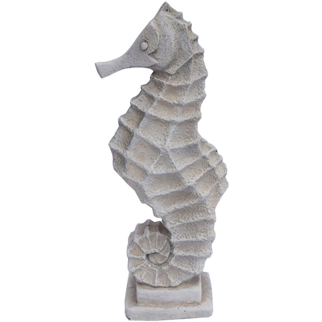 16.5 in. Coldcast Sea Horse&44 Antique White