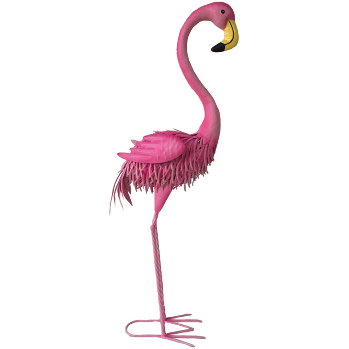 40 in. Iron Flamingo
