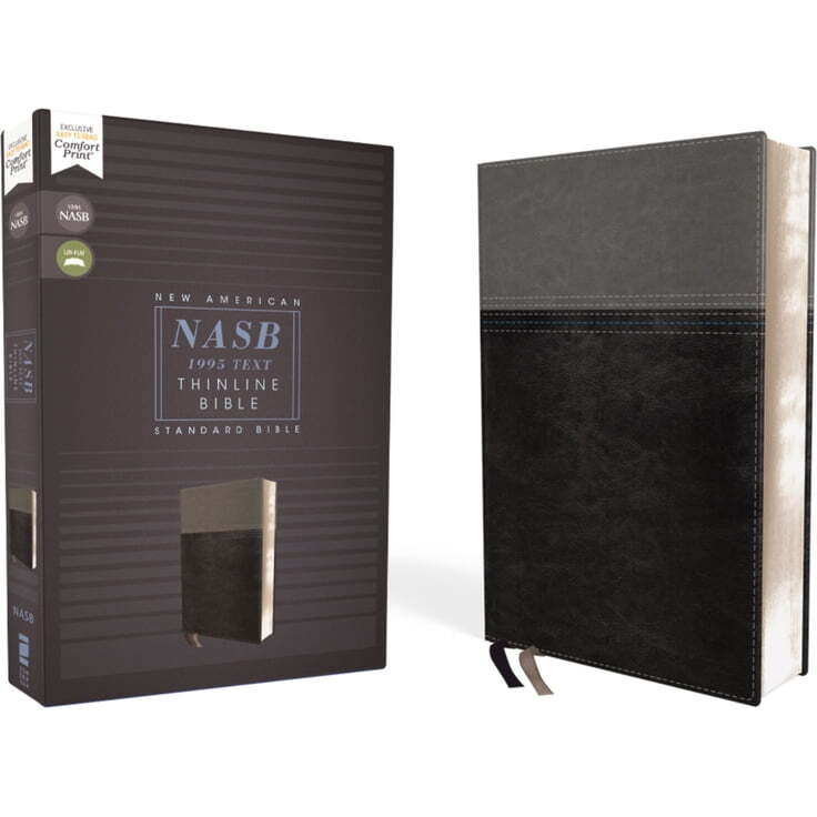 Zondervan  NASB Thinline Bible - Comfort Print  Black Leathersoft