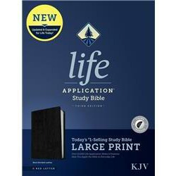 Tyndale House Publishers  KJV Life Application Study Bible & Large Print Bonde RL Third Edition&44 Black
