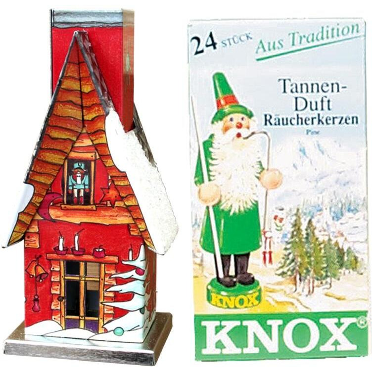 Alexander Taron  Knox Metal Incense House with Incense - Red Only - 5 x 13.5 x 10 in.