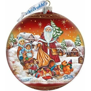 G.DeBrekht  5.5 in. Ball Limited Edition Santa Gift Giver Holiday Splendor Ornament