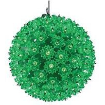 7.5 in. LED Starlight Sphere Hanging Decor&44 Green
