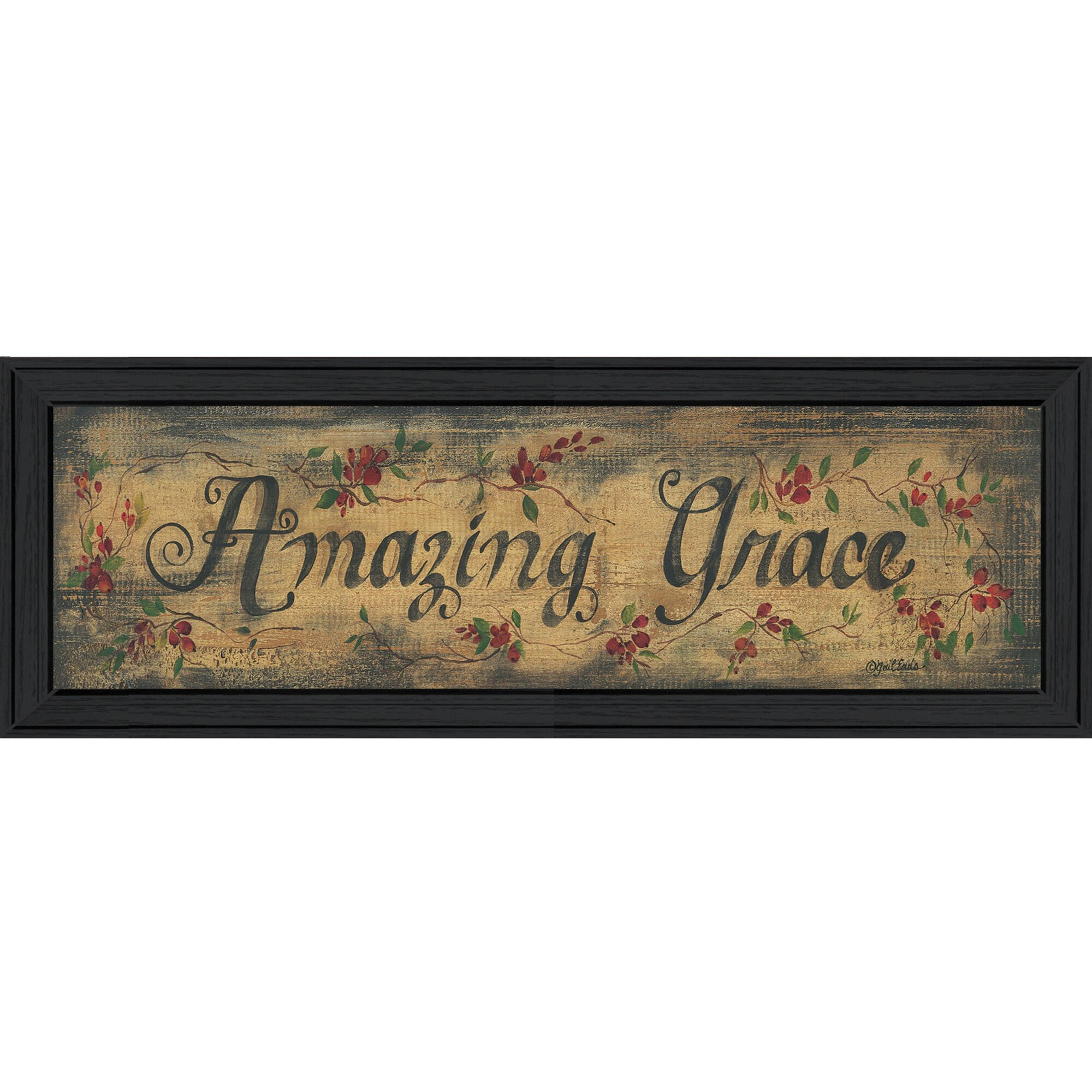 Amazing Grace Black Framed Print Wall Art
