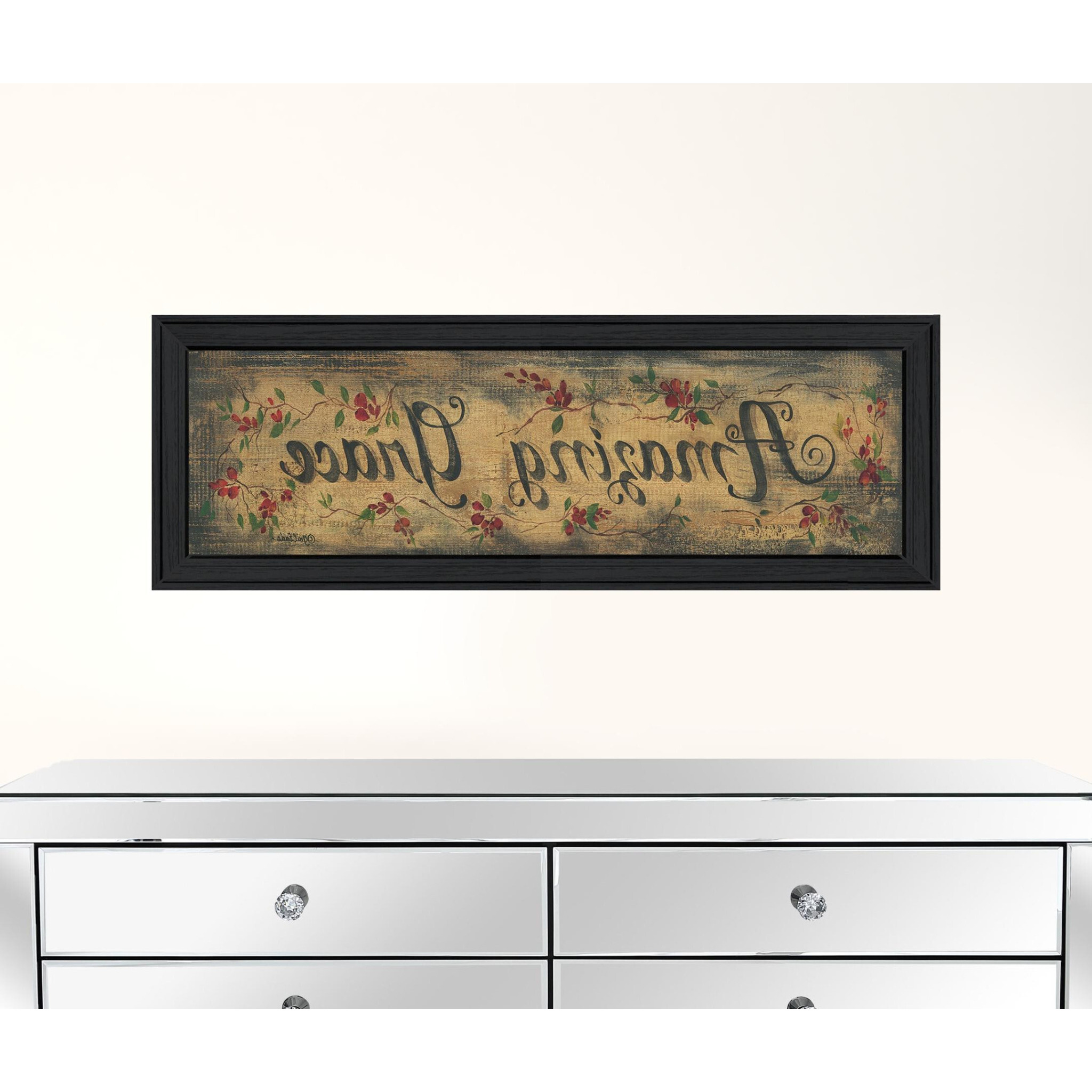 Amazing Grace Black Framed Print Wall Art
