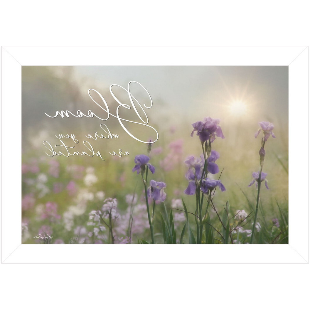 Bloom Where You are Planted White Framed Print Wall Art