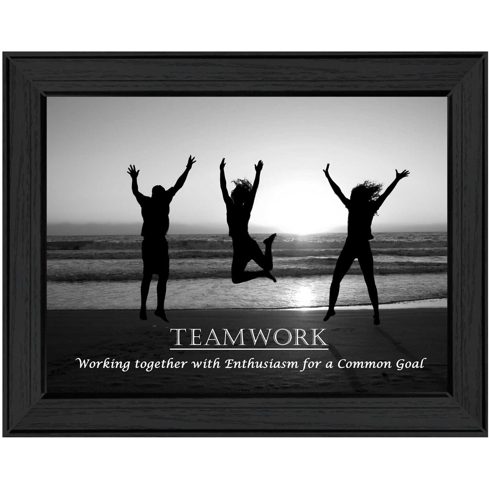 Teamwork 5 Black Framed Print Wall Art