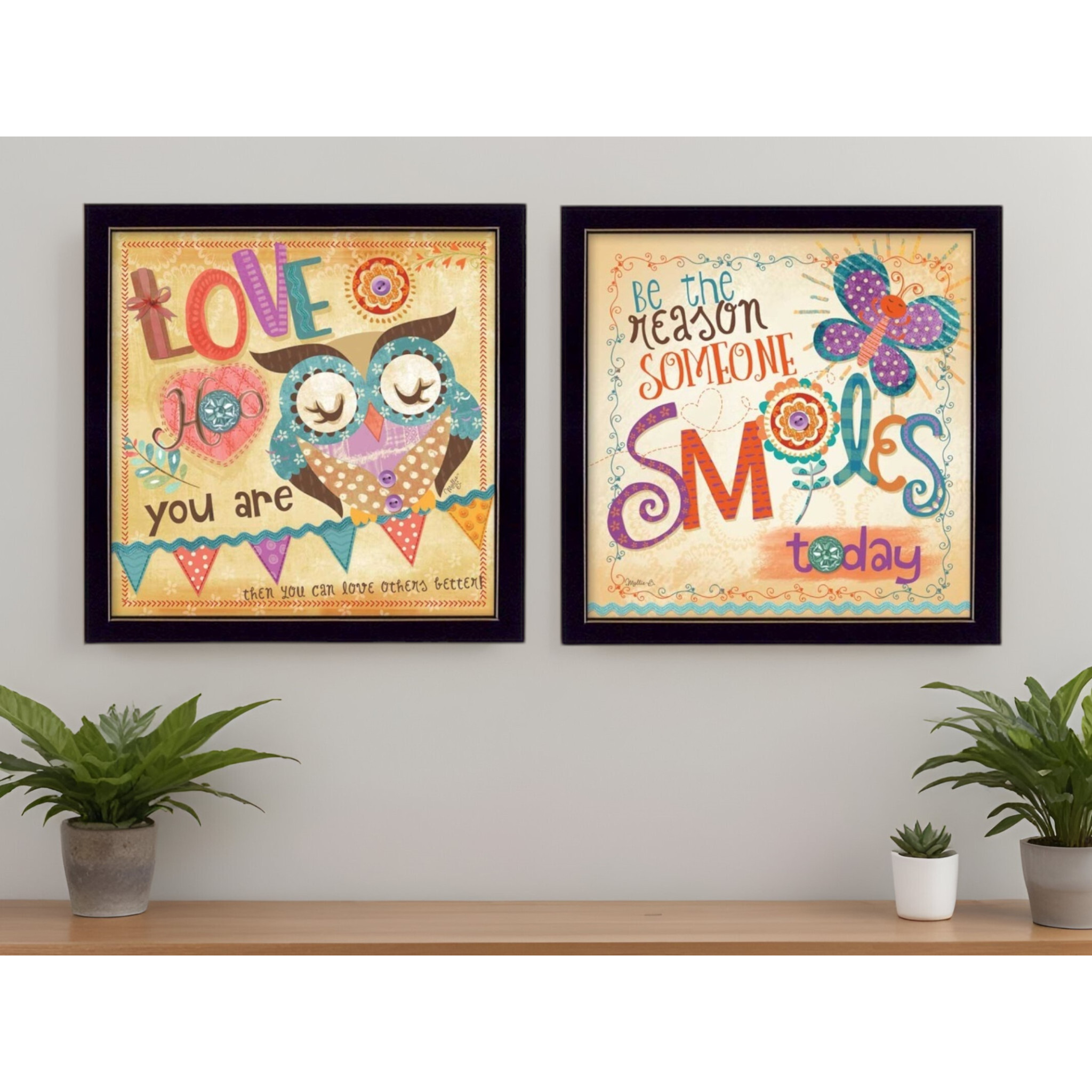 Set Of Two Be the Reason Black Framed Print Wall Art