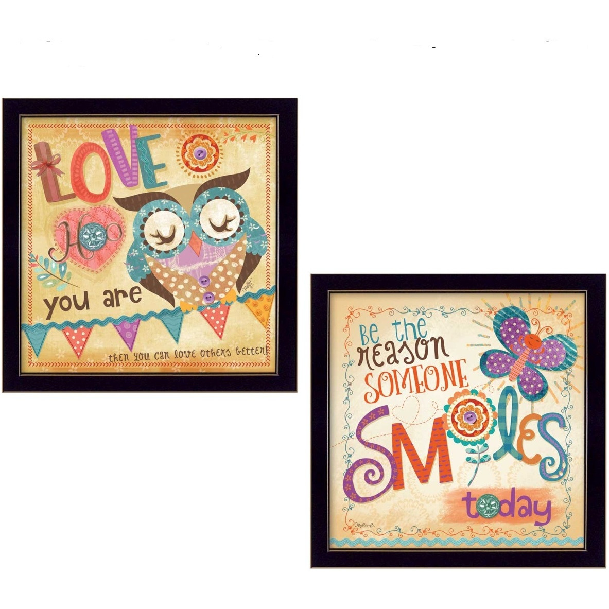Set Of Two Be the Reason Black Framed Print Wall Art