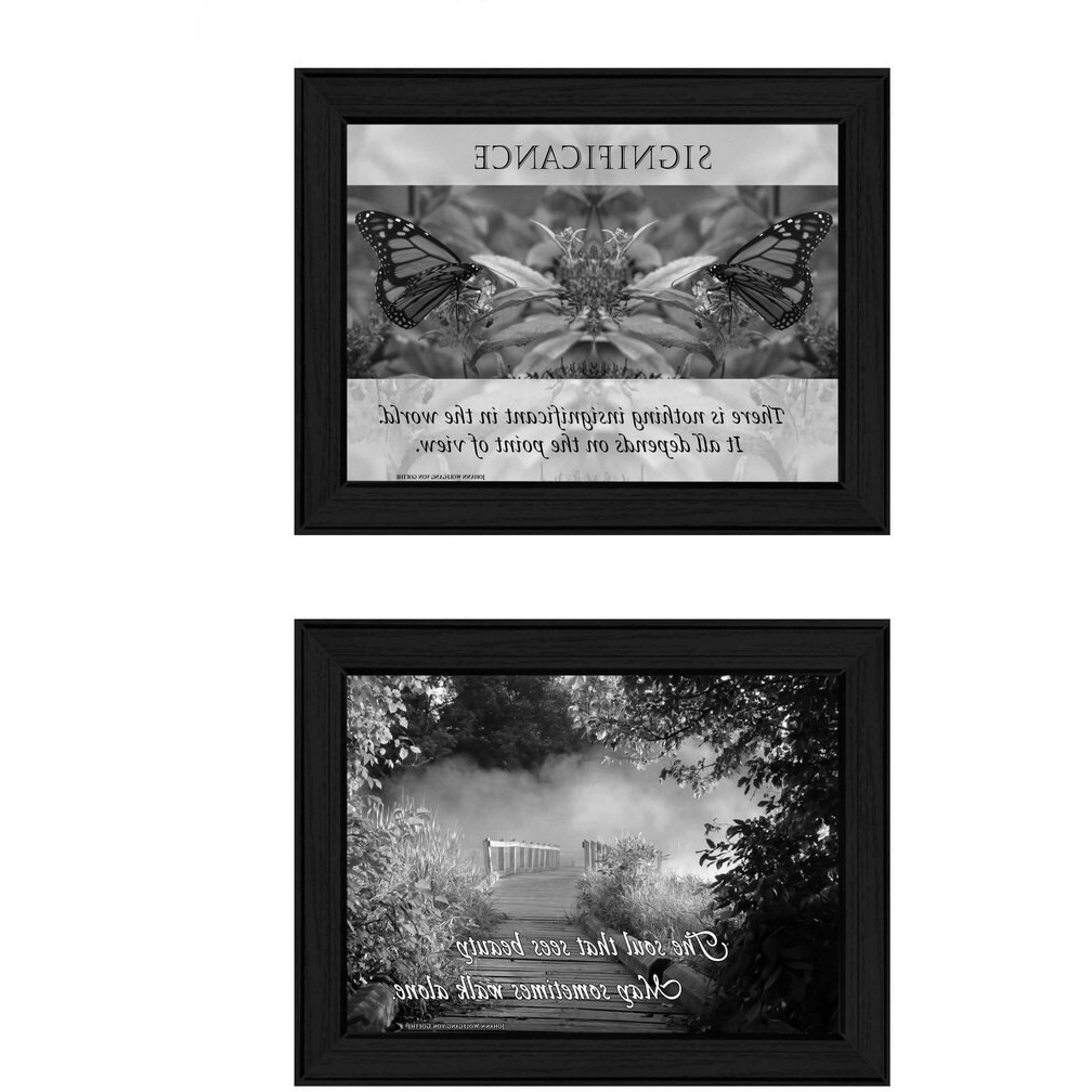 Set Of Two Beauty 2 Black Framed Print Wall Art