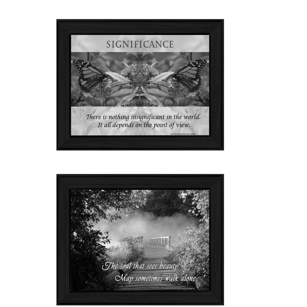 Set Of Two Beauty 2 Black Framed Print Wall Art