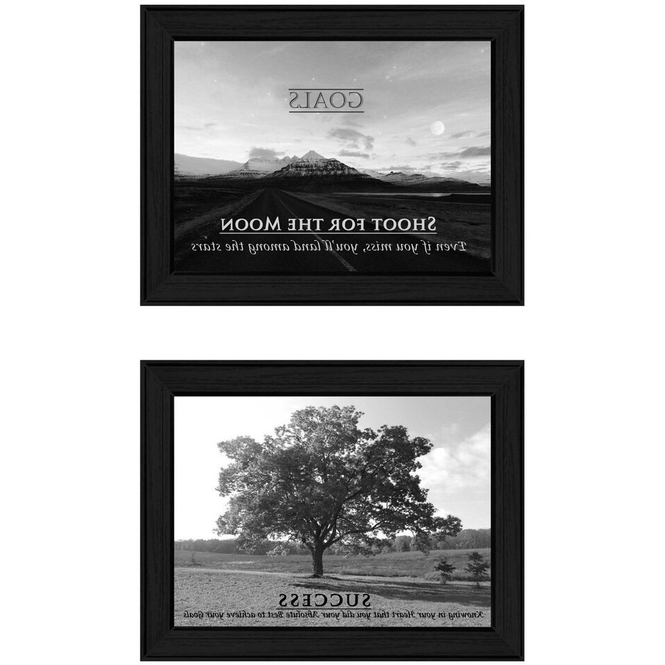 Set Of Two Success 2 Black Framed Print Wall Art