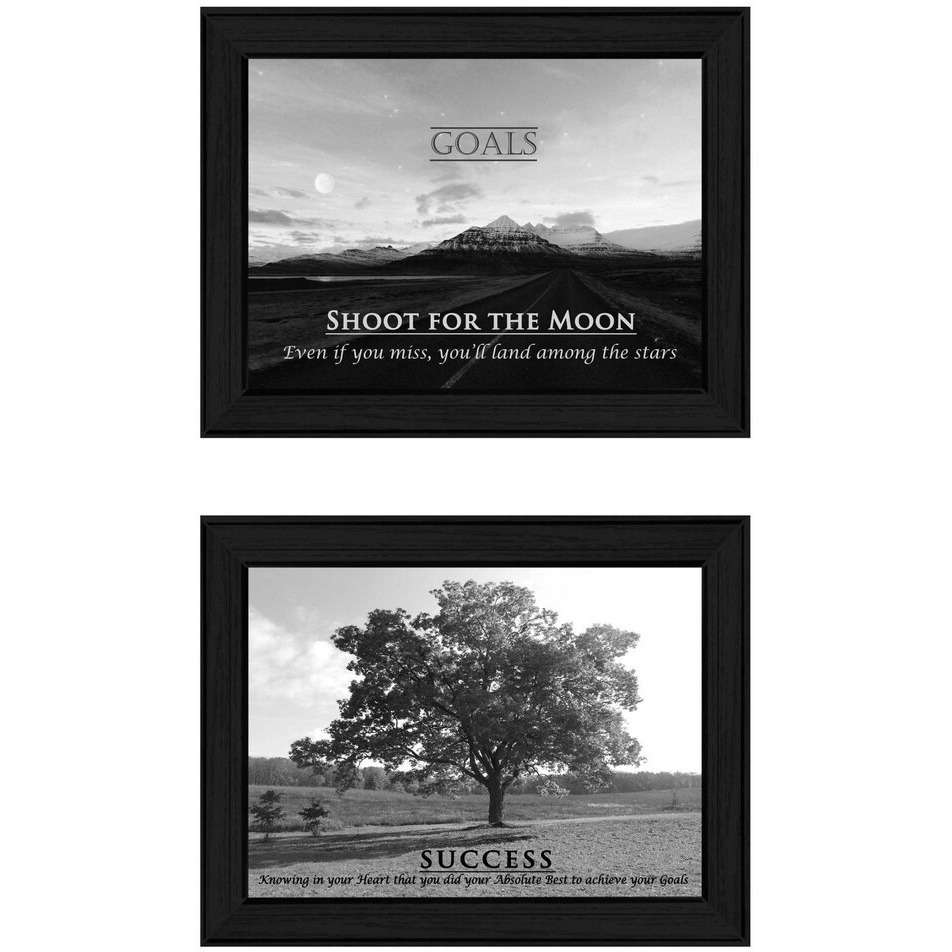 Set Of Two Success 2 Black Framed Print Wall Art