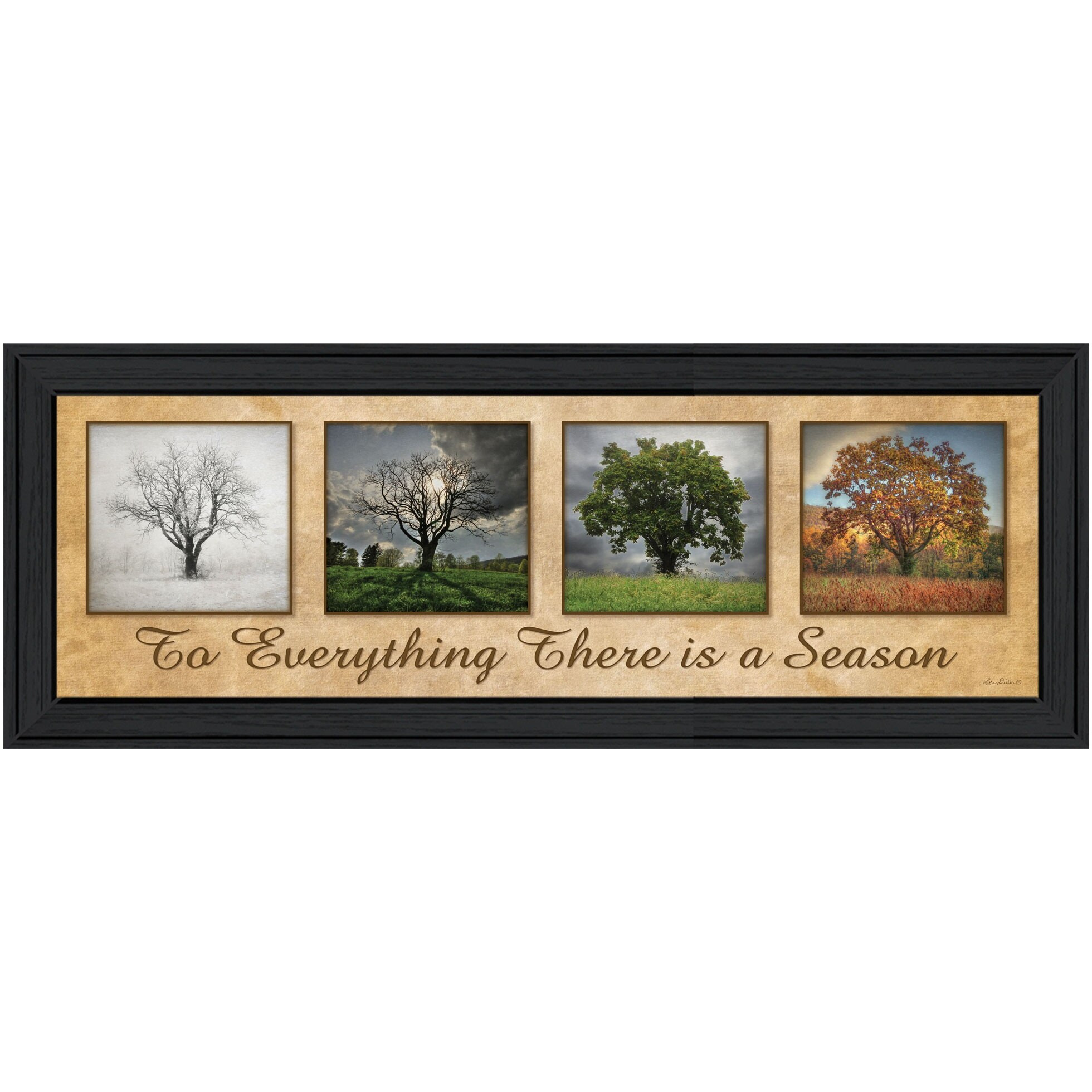There is a Season Big Trees Black Framed Print Wall Art
