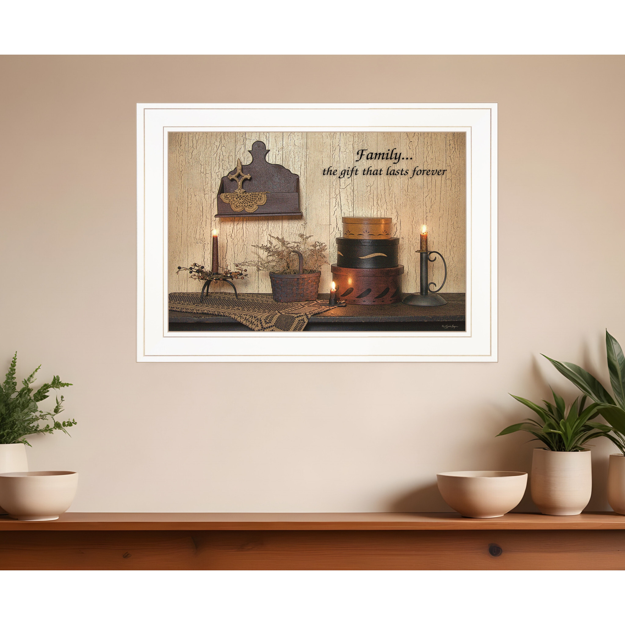 Forever Family White Framed Print Wall Art