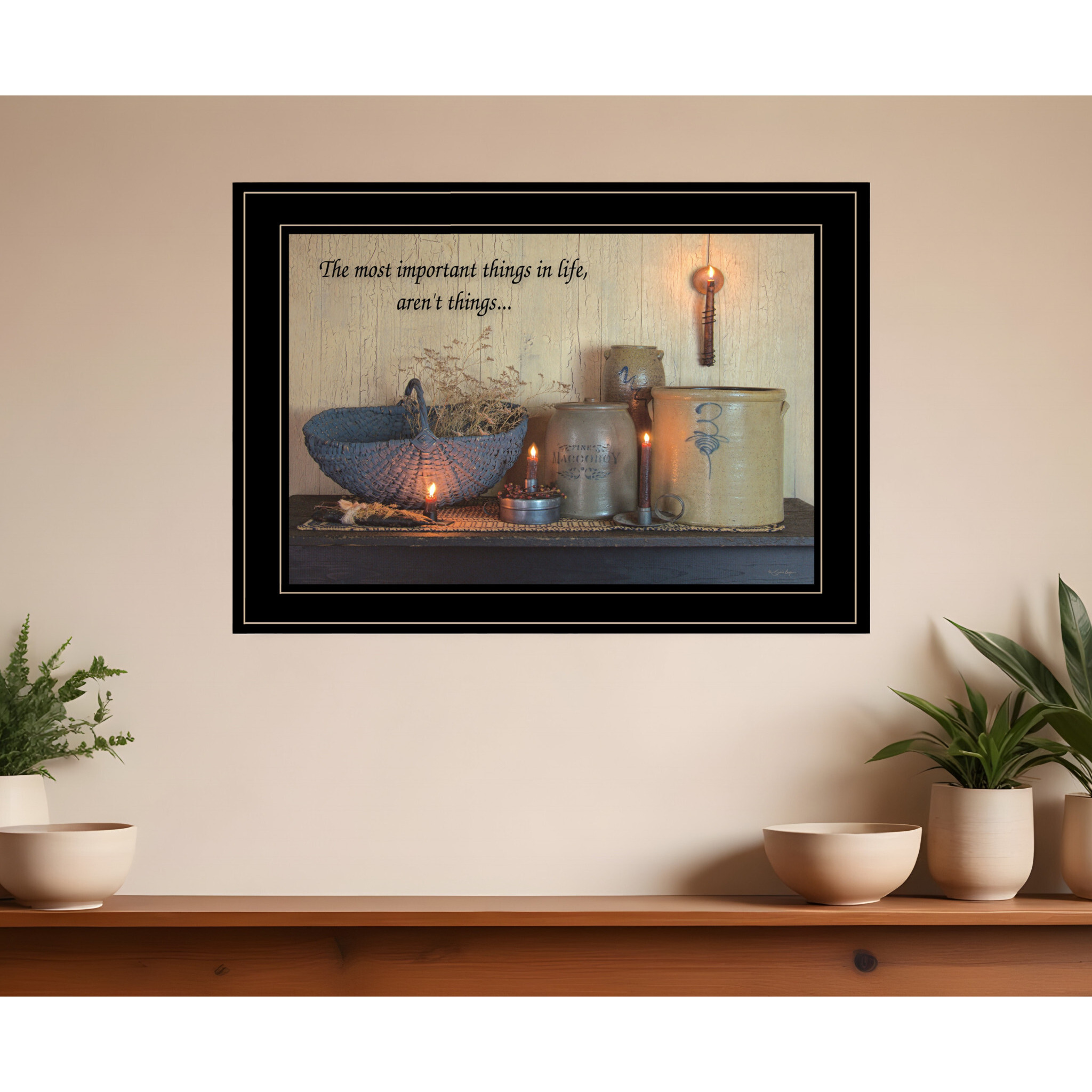 The Most Important Things Black Framed Print Wall Art