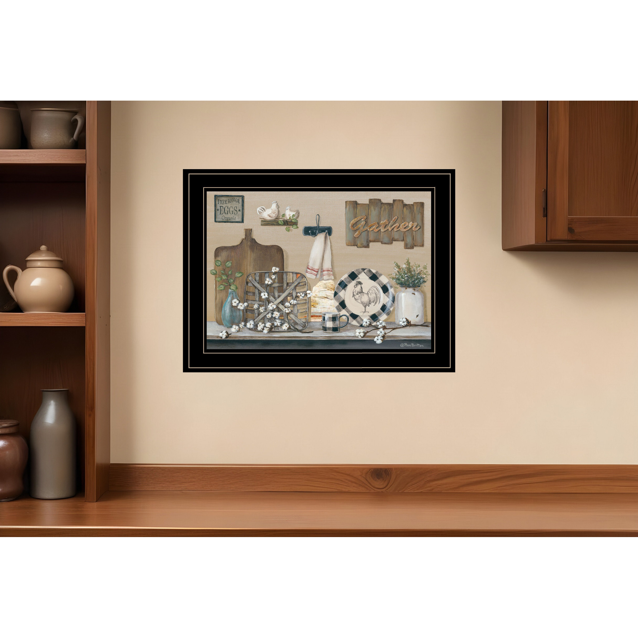 Farmhouse Kitchen Black Framed Print Kitchen Wall Art