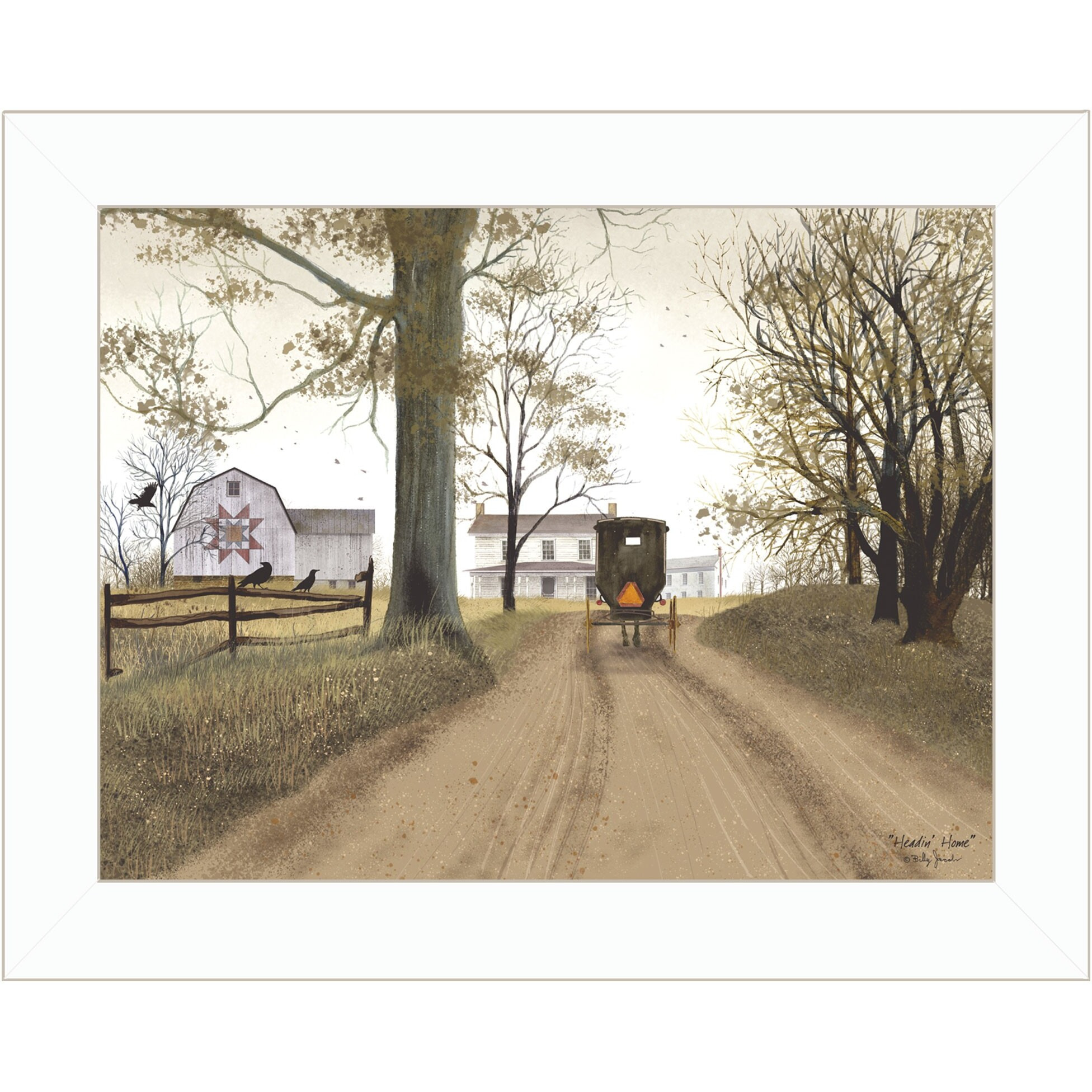 Headin Home White Framed Print Wall Art