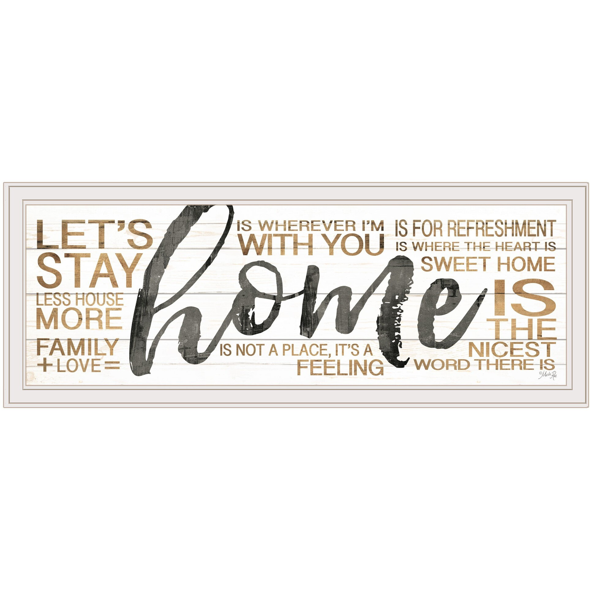 Home White Framed Print Wall Art