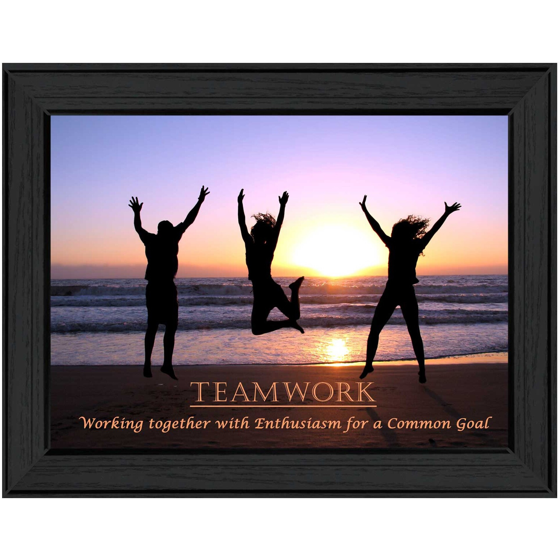 Teamwork Black Framed Print Wall Art