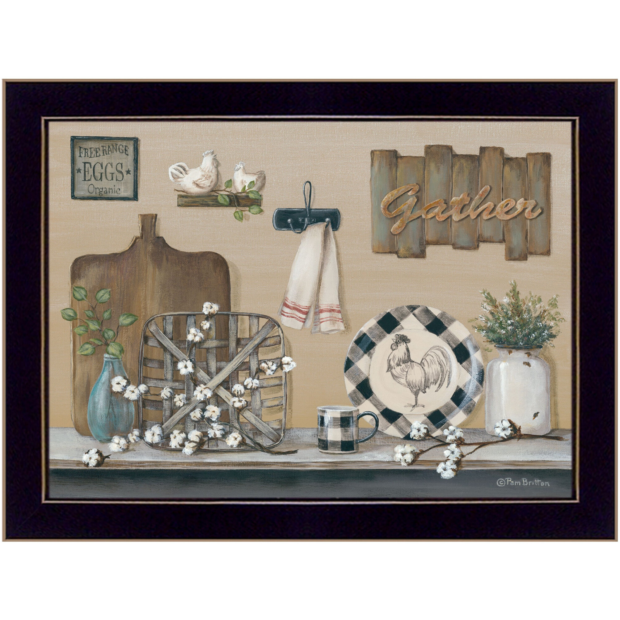 Farmhouse Kitchen Black Framed Print Kitchen Wall Art