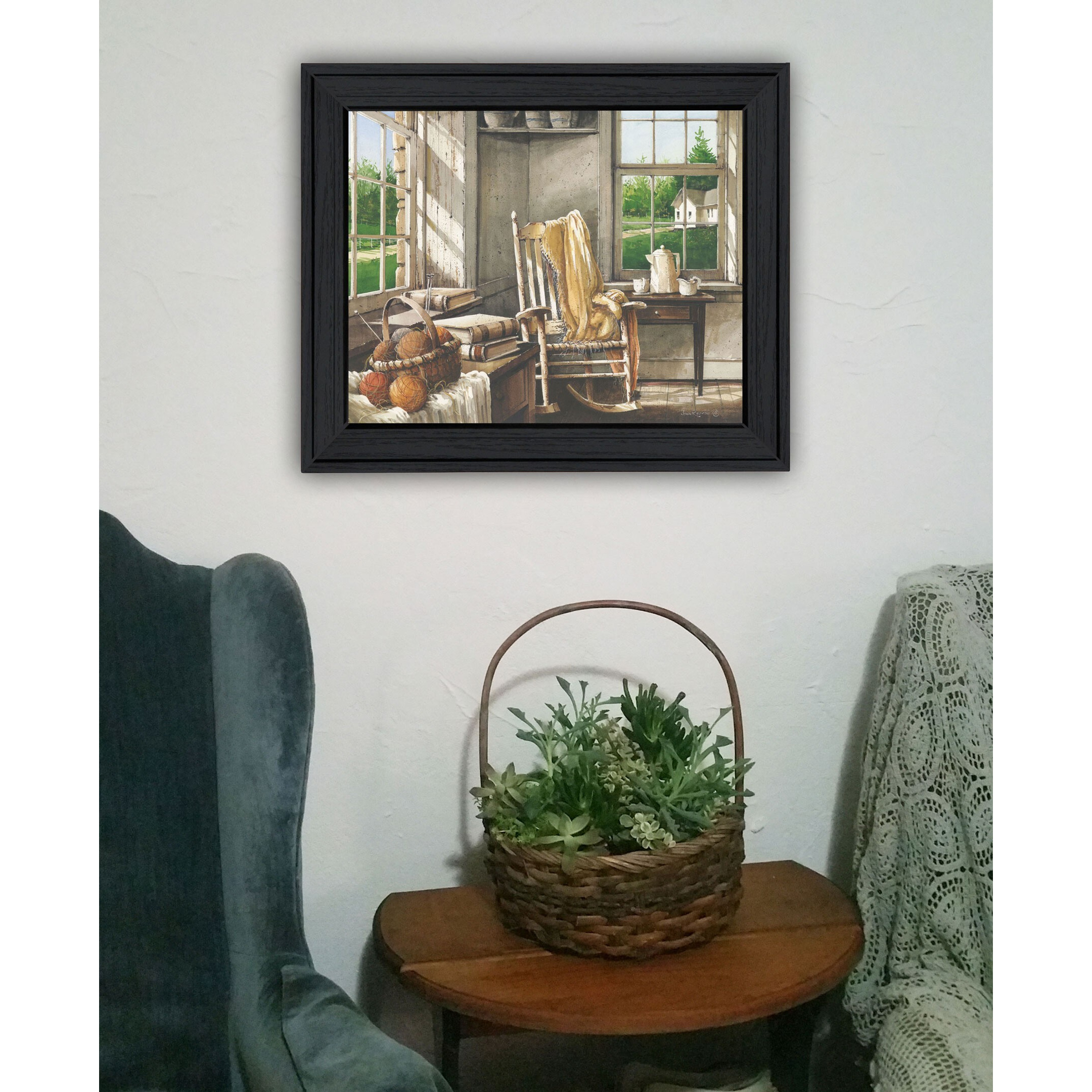 Corner Comforts Black Framed Print Wall Art
