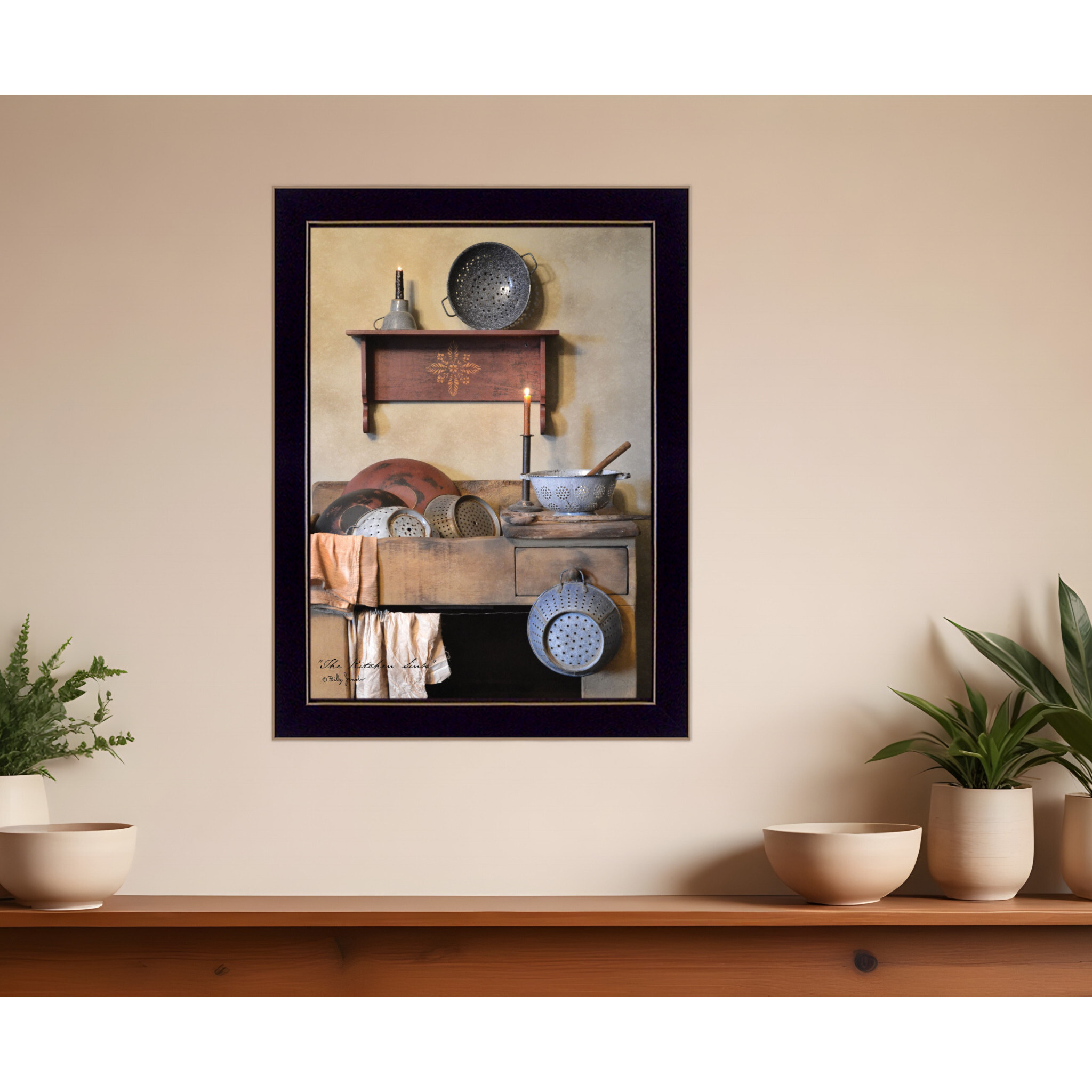The Kitchen Sink Black Framed Print Kitchen Wall Art