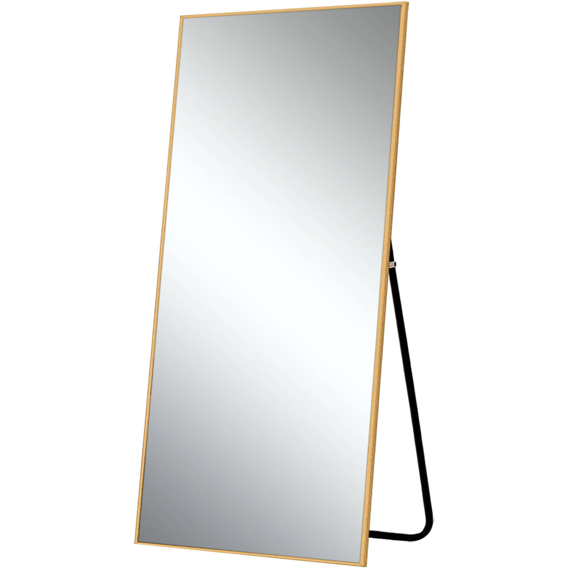 71" Gold Metal Framed Standing Mirror