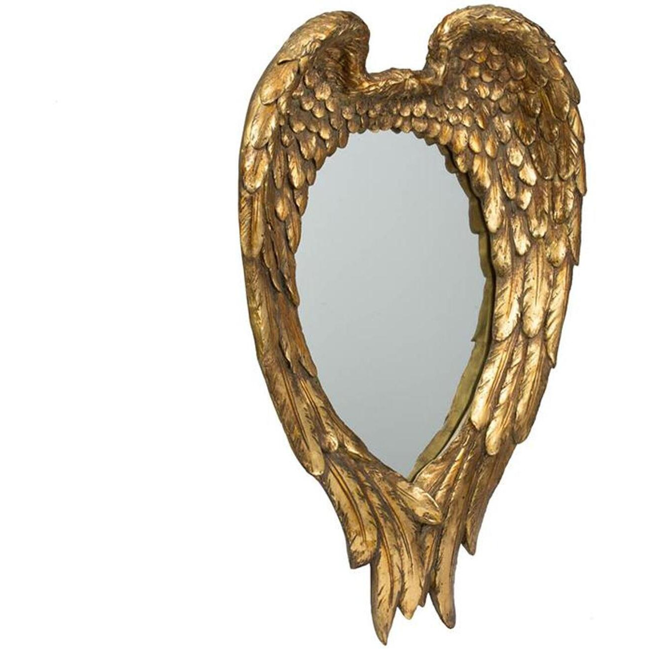 22" Gold Heart Resin Framed Accent Mirror