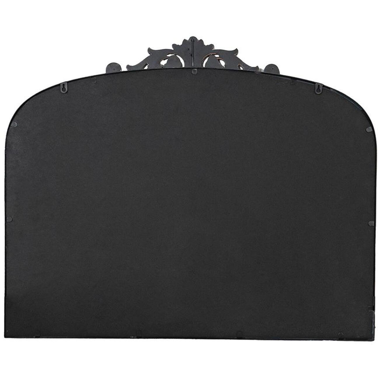 31" Black Arch Iron Framed Accent Mirror