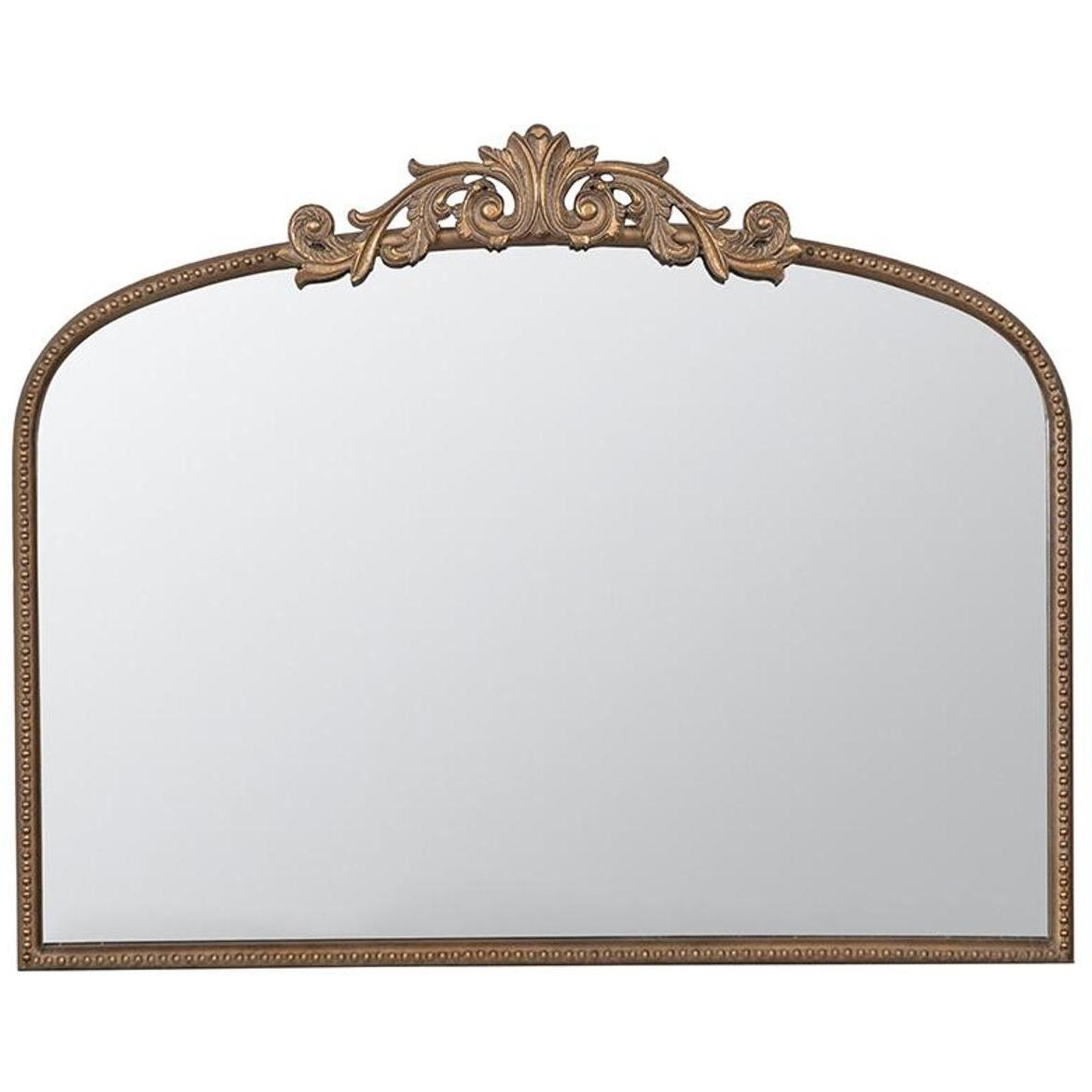 31" Gold Arch Iron Framed Accent Mirror
