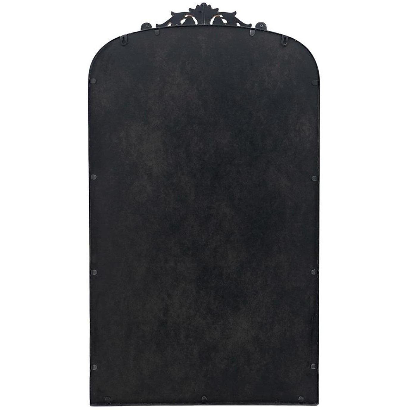 42" Black Arch Iron Framed Accent Mirror