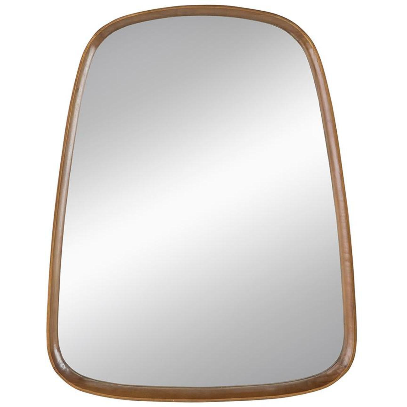 37" Brown Novelty Wood Framed Accent Mirror