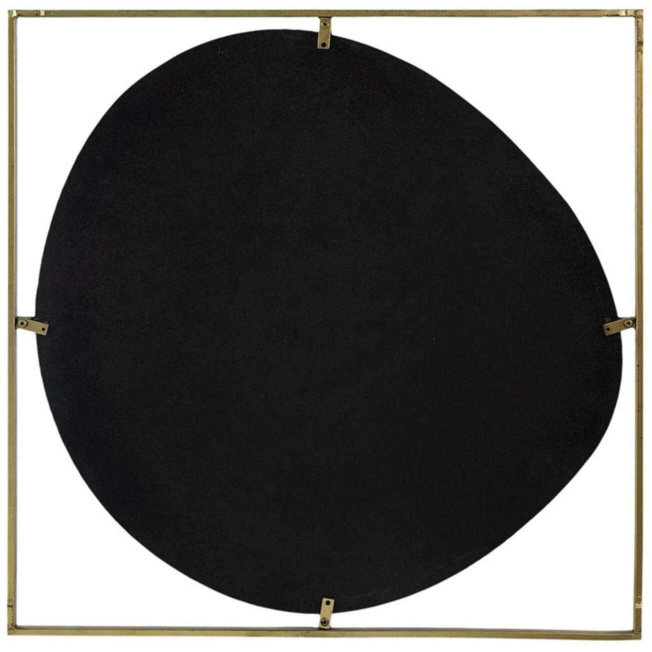 32" Gold Square Iron Framed Accent Mirror