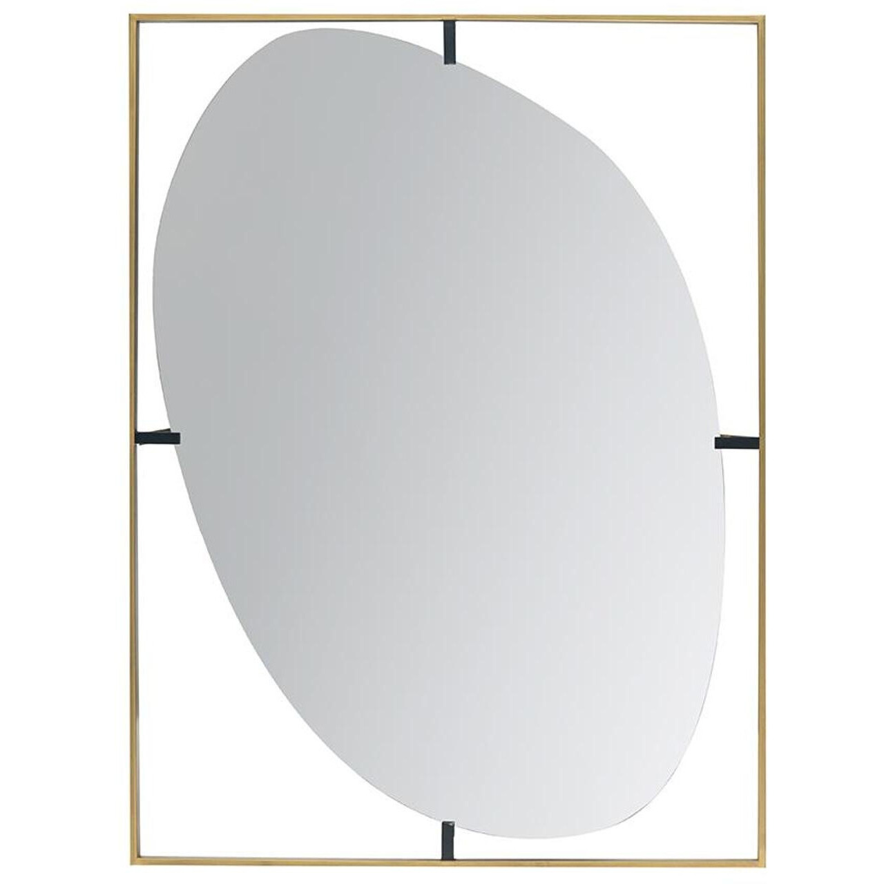 40" Gold Iron Framed Accent Mirror