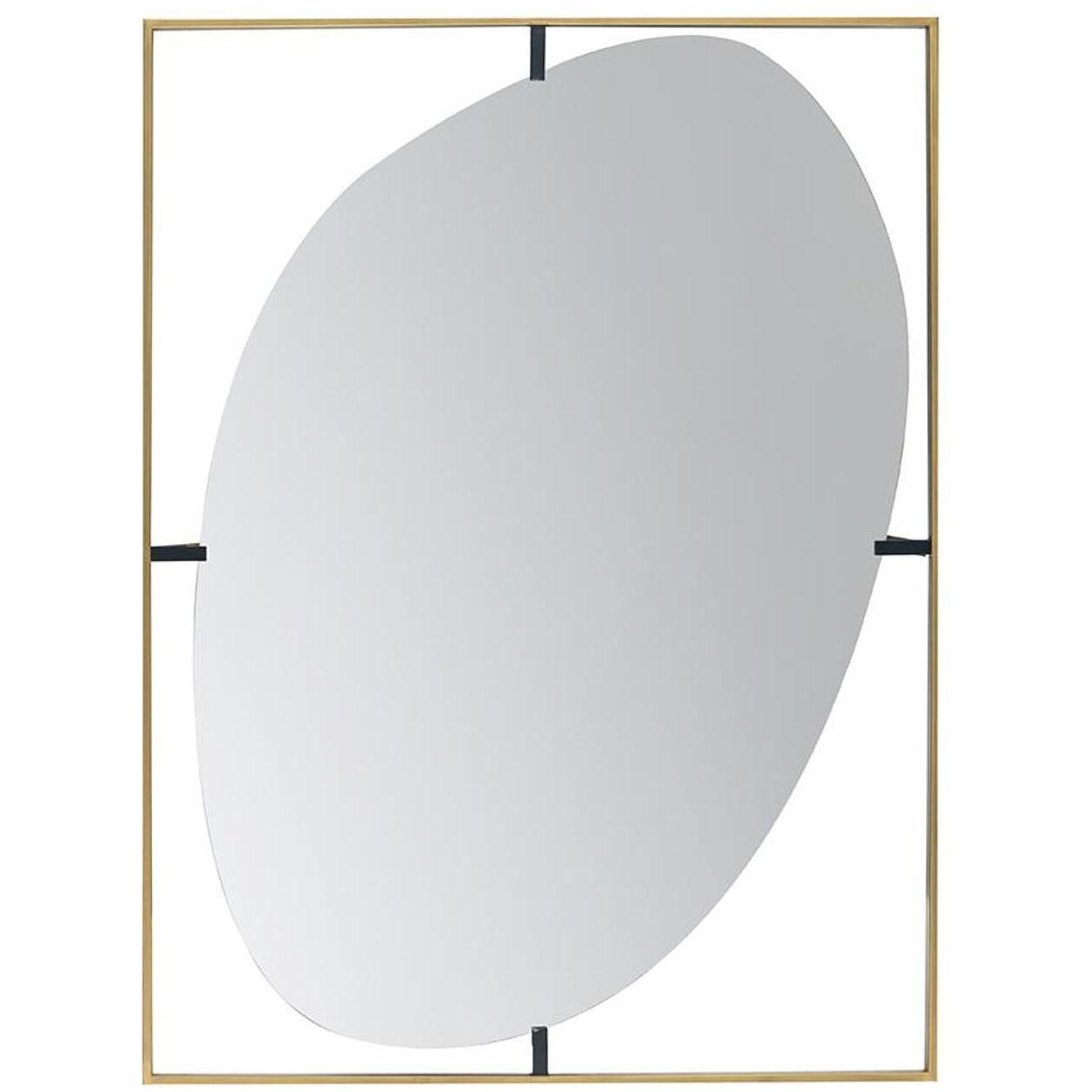 40" Gold Iron Framed Accent Mirror