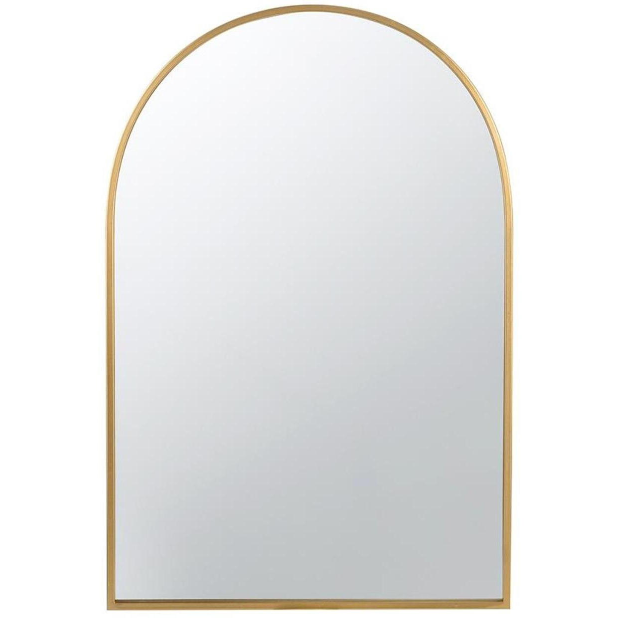 36" Gold Arch Iron Framed Accent Mirror