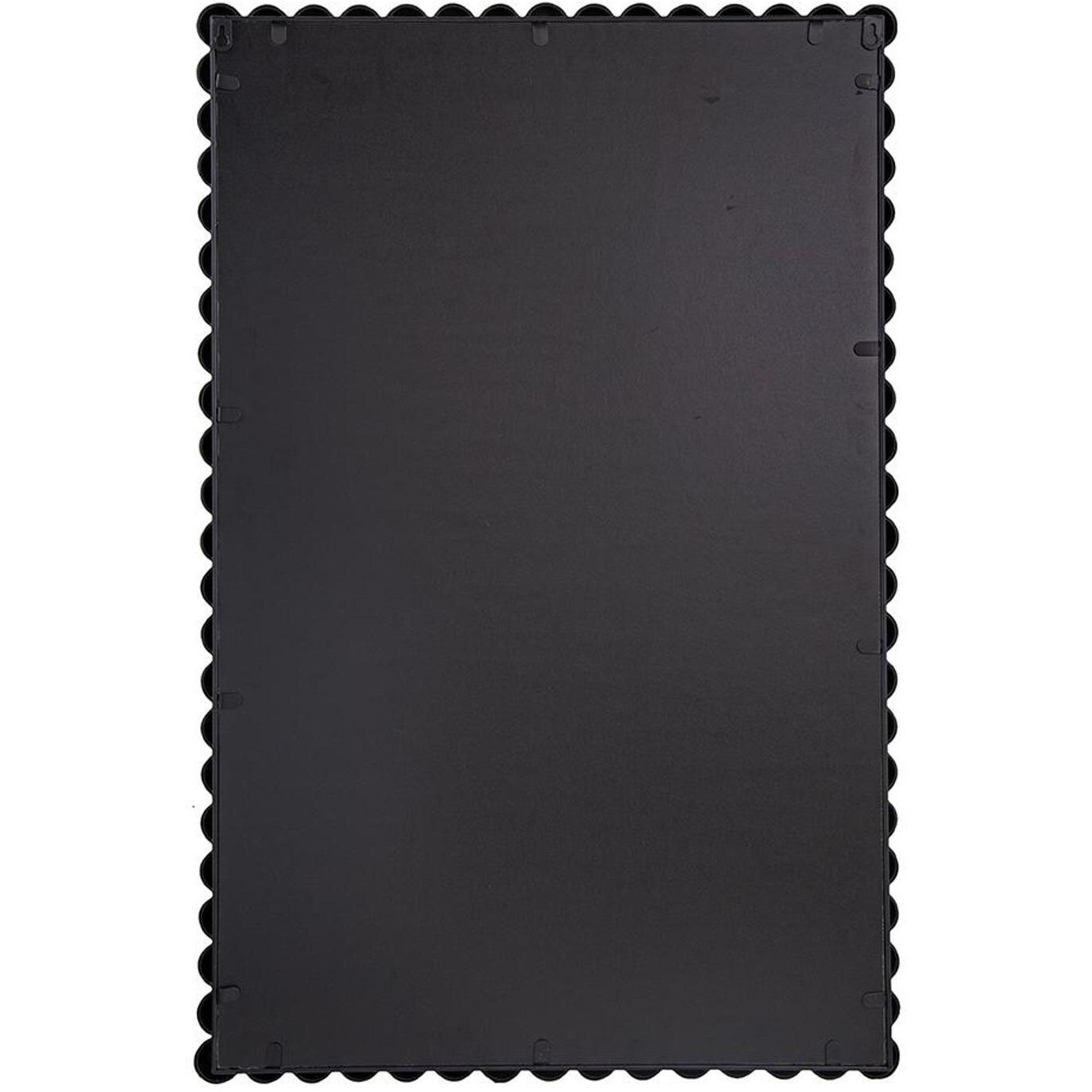 36" Black Iron Framed Accent Mirror