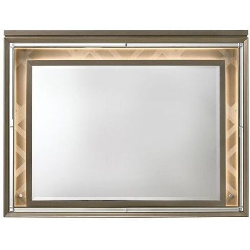 37" LED & Dark Champagne Lighted Dresser Mirror