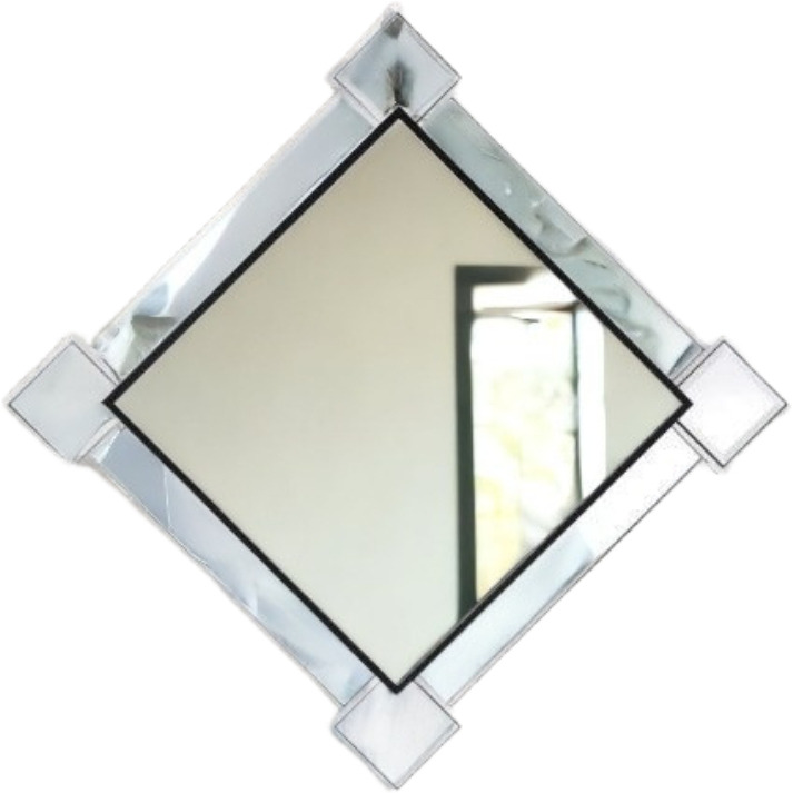 45" Mirrored & Chrome Accent Mirror