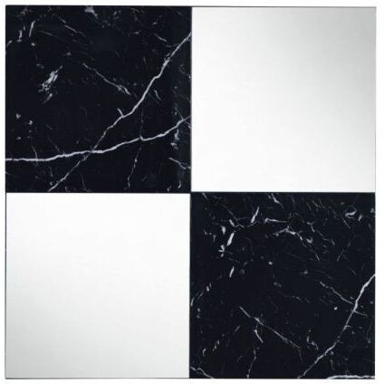 32" Mirrored & Faux Marble Top Accent Mirror
