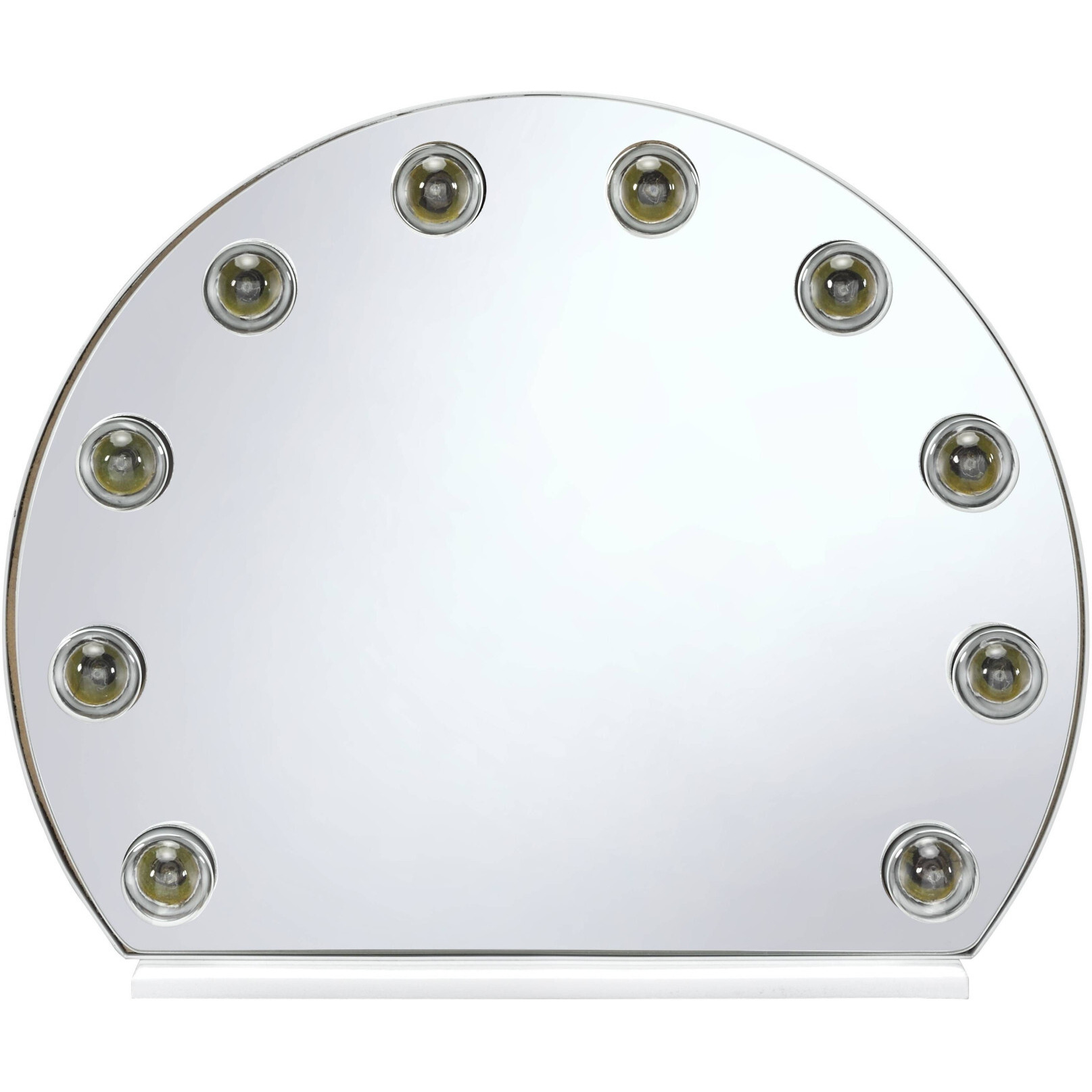 15" White Finish Round Accent Mirror