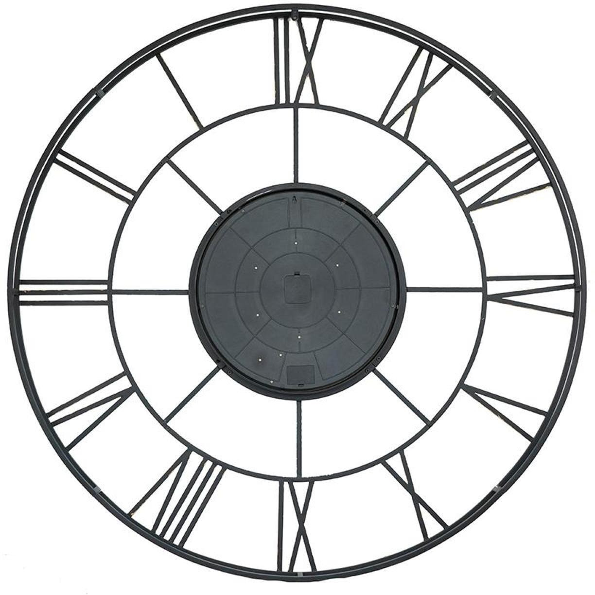 56" Circle Copper Metal and Glass Analog Exposed Gear Wall Clock